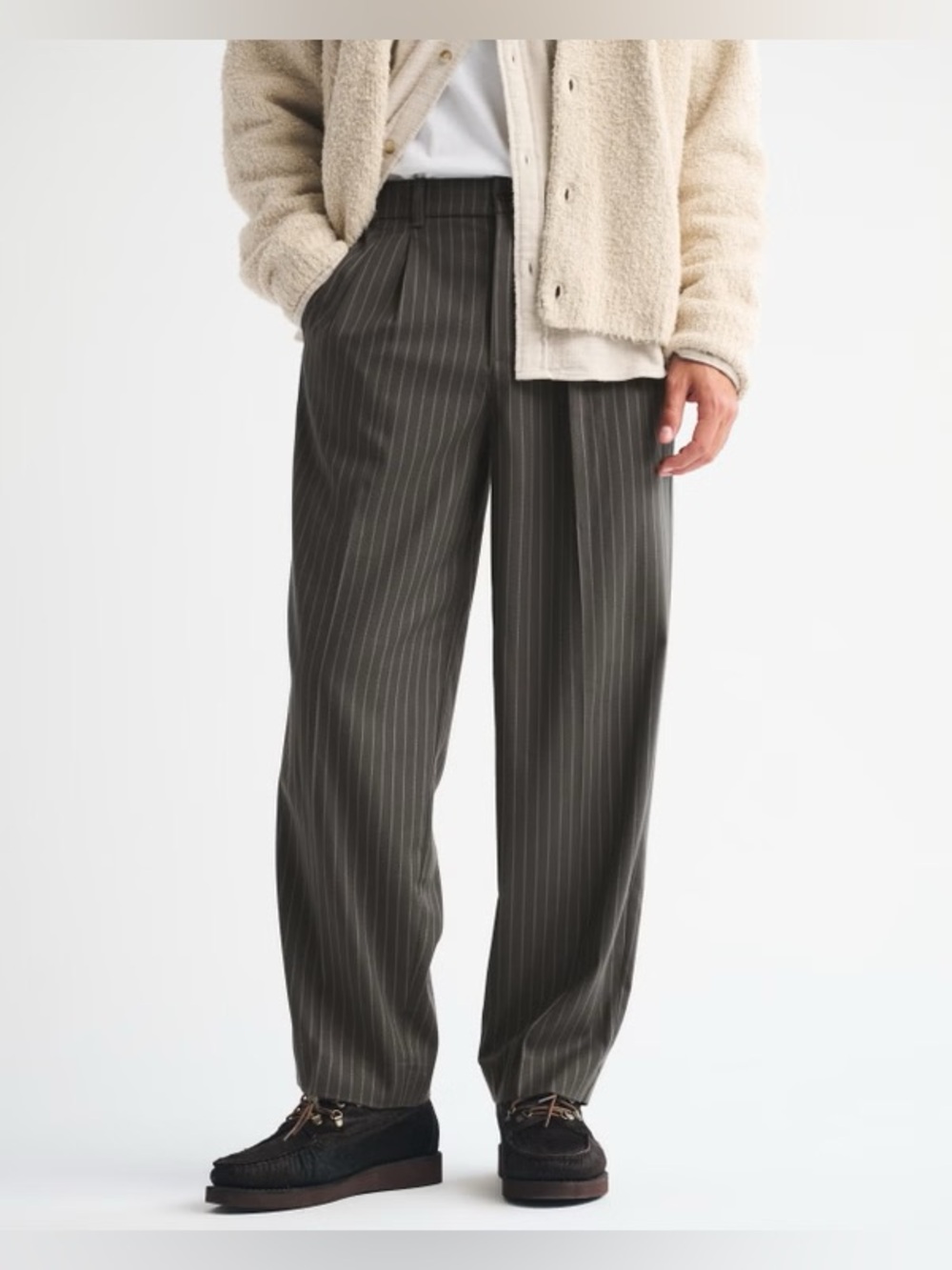 Abercrombie & Fitch Pleated Baggy Trouser Stripes Men’s Size 28 W 28 L